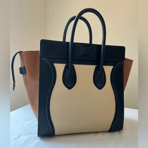 Celine Tricolor Satin Calfskin Mini Luggage Tote - Picture 10 of 11